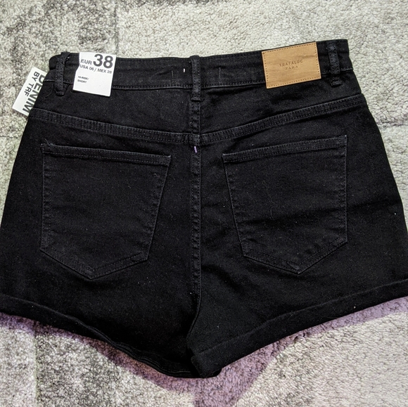 New Zara Size 6 Hi-rise Short Button Fly - Picture 4 of 6